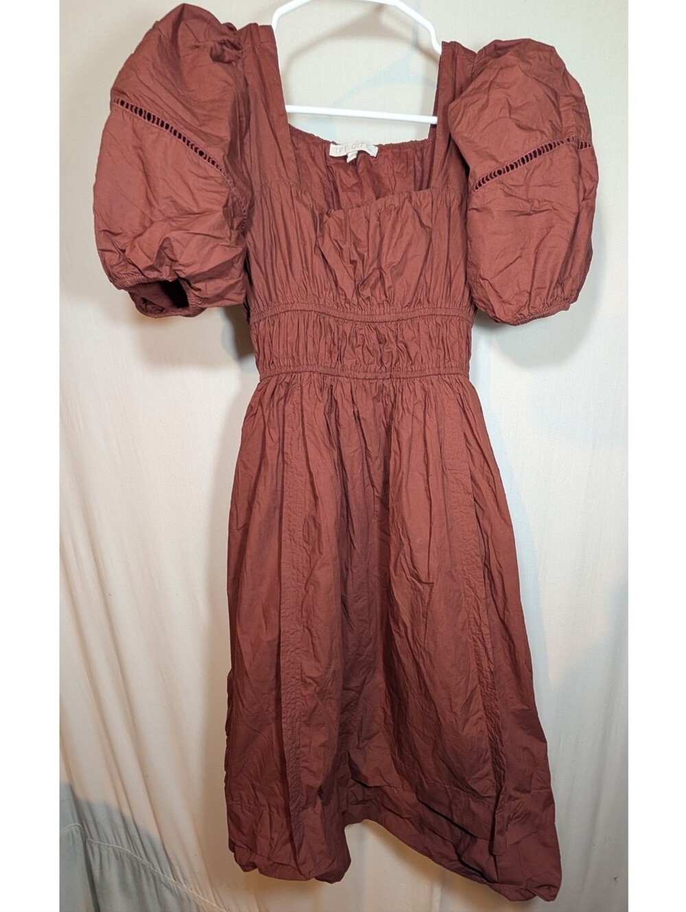 Ivy City Co Brooklyn Midi Dress Spice Pockets Cottagecore 100% Cotton S Small - Picture 4 of 7